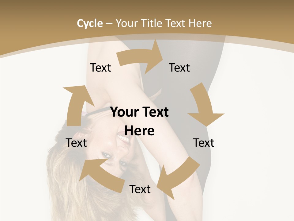 Full Length Bending Woman PowerPoint Template