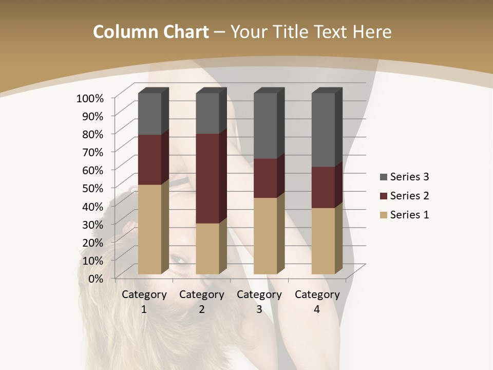 Full Length Bending Woman PowerPoint Template