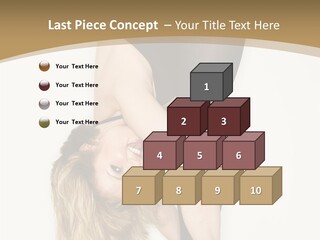 Full Length Bending Woman PowerPoint Template