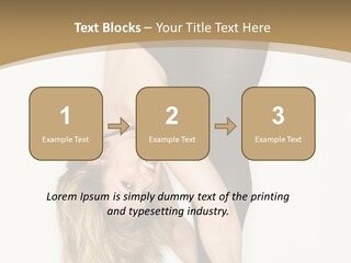 Full Length Bending Woman PowerPoint Template