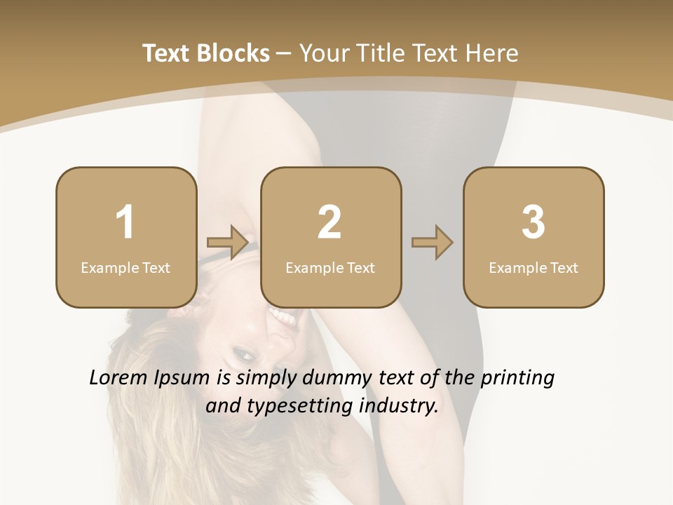 Full Length Bending Woman PowerPoint Template