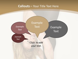 Full Length Bending Woman PowerPoint Template