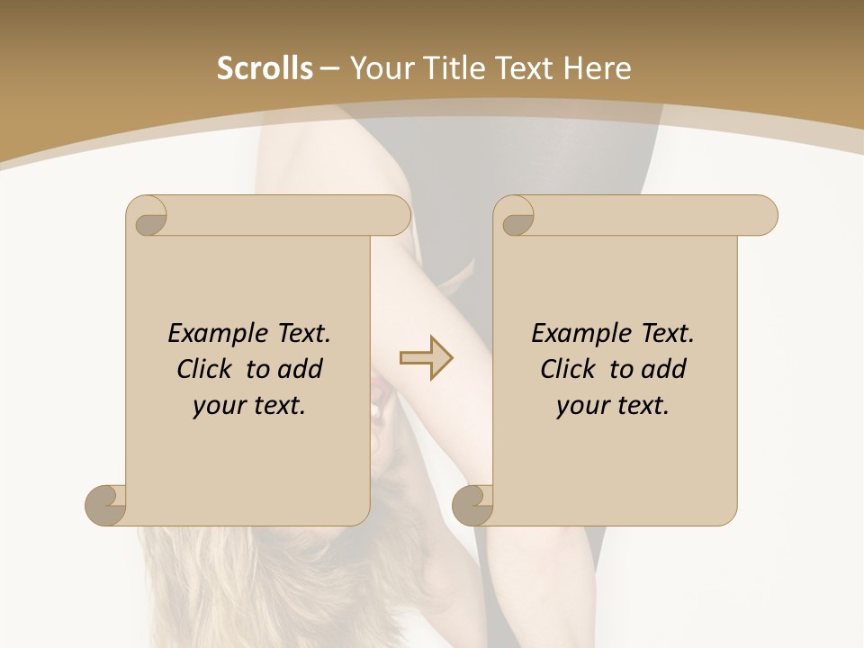 Full Length Bending Woman PowerPoint Template