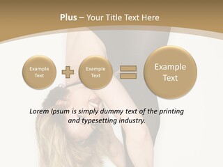 Full Length Bending Woman PowerPoint Template