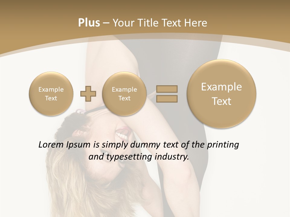Full Length Bending Woman PowerPoint Template