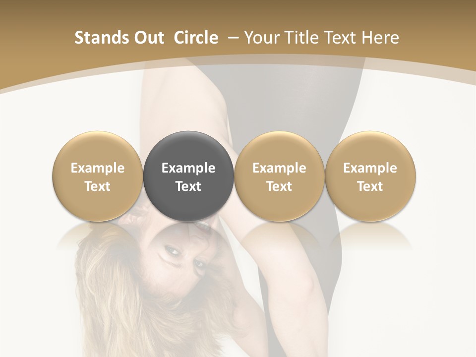 Full Length Bending Woman PowerPoint Template