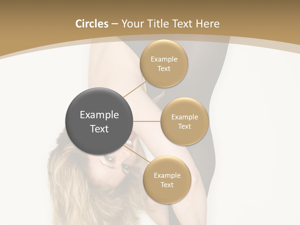 Full Length Bending Woman PowerPoint Template