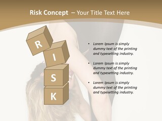 Full Length Bending Woman PowerPoint Template