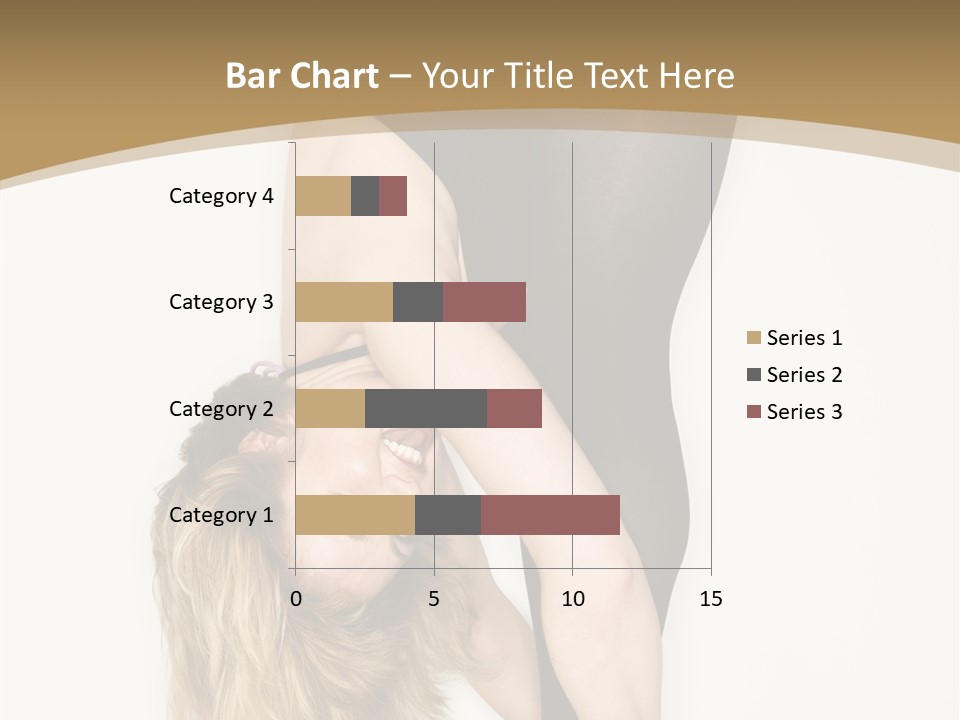 Full Length Bending Woman PowerPoint Template