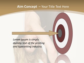 Full Length Bending Woman PowerPoint Template