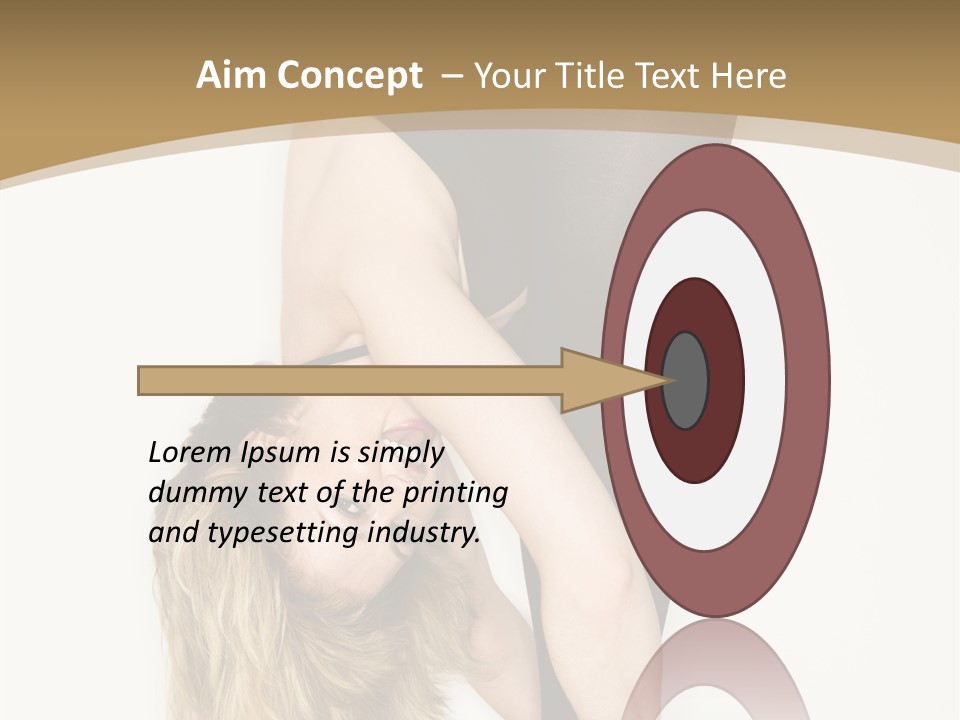 Full Length Bending Woman PowerPoint Template