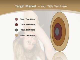 Full Length Bending Woman PowerPoint Template