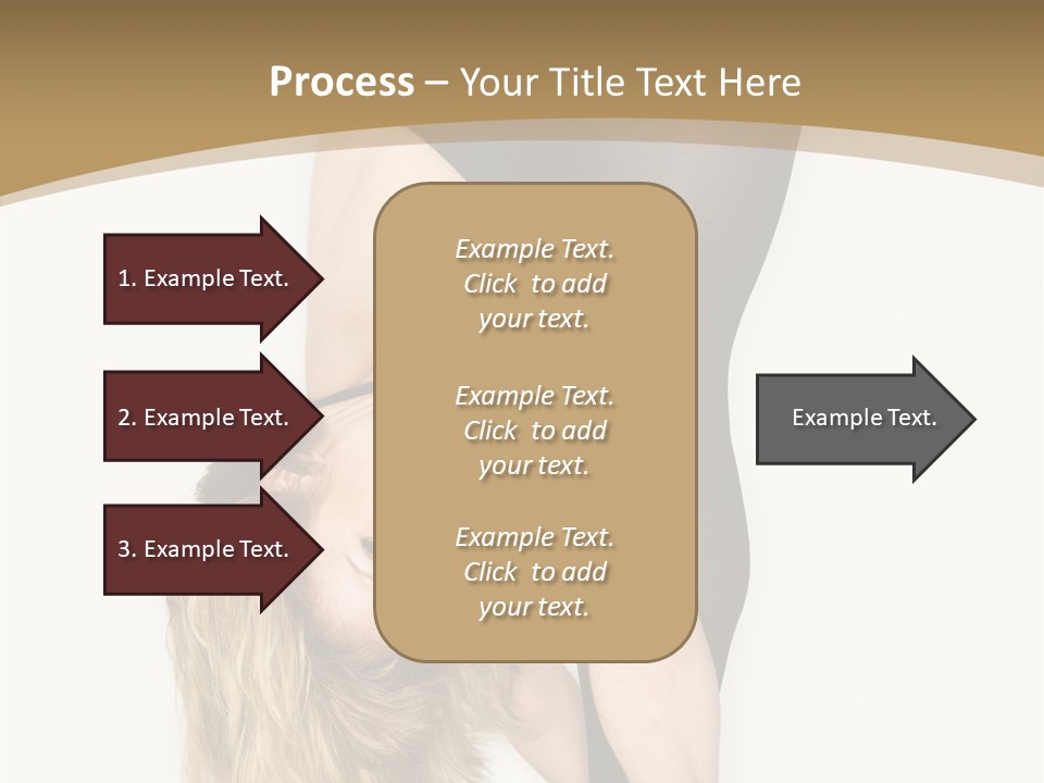 Full Length Bending Woman PowerPoint Template