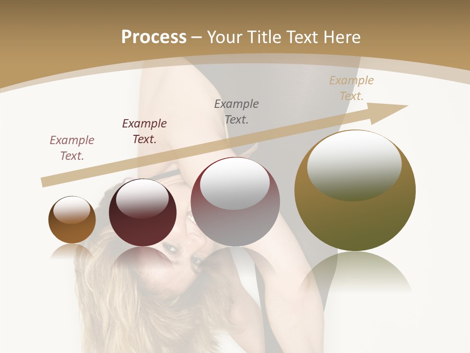 Full Length Bending Woman PowerPoint Template