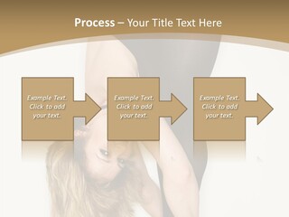 Full Length Bending Woman PowerPoint Template