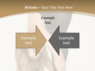 Full Length Bending Woman PowerPoint Template