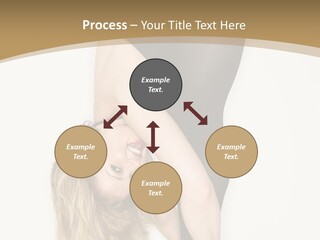 Full Length Bending Woman PowerPoint Template