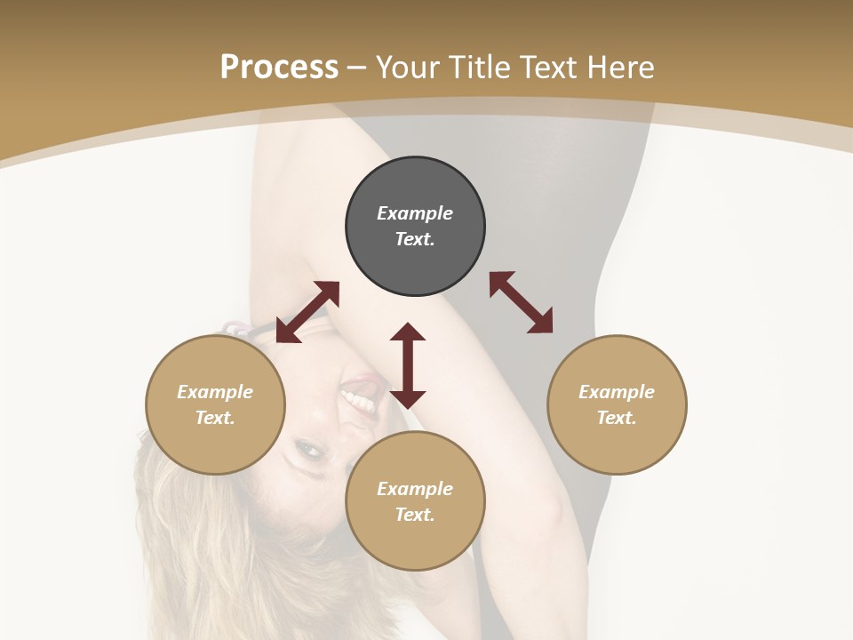 Full Length Bending Woman PowerPoint Template