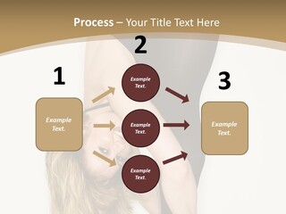 Full Length Bending Woman PowerPoint Template
