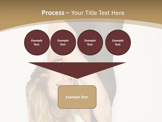 Full Length Bending Woman PowerPoint Template