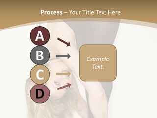 Full Length Bending Woman PowerPoint Template