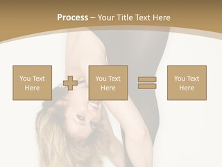 Full Length Bending Woman PowerPoint Template