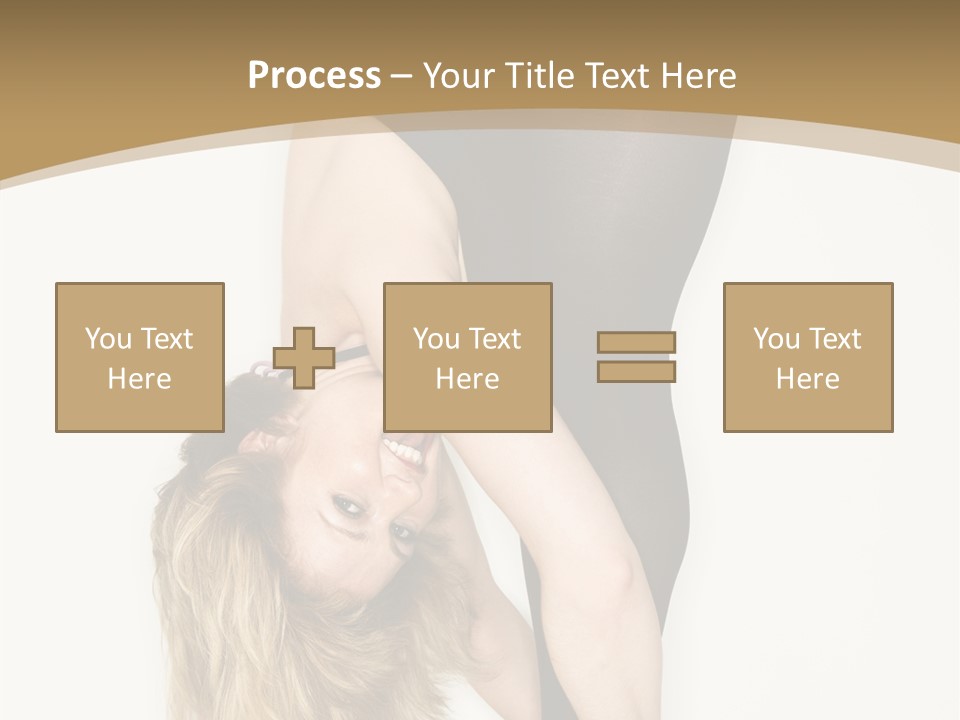 Full Length Bending Woman PowerPoint Template
