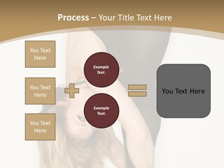 Full Length Bending Woman PowerPoint Template