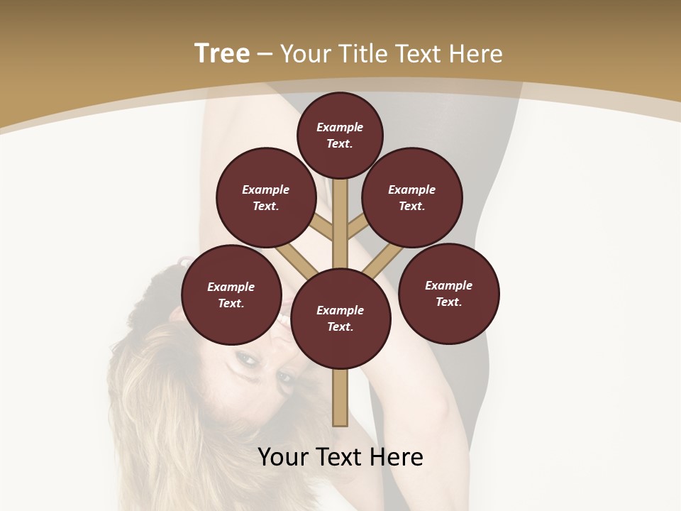 Full Length Bending Woman PowerPoint Template