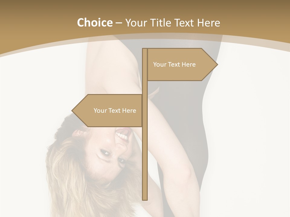 Full Length Bending Woman PowerPoint Template
