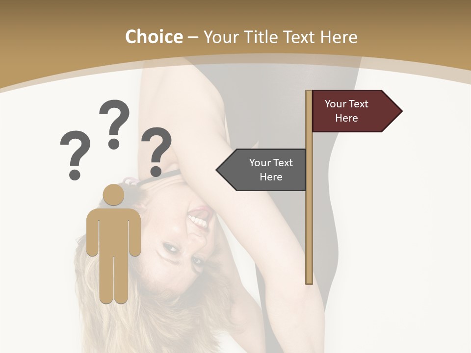 Full Length Bending Woman PowerPoint Template