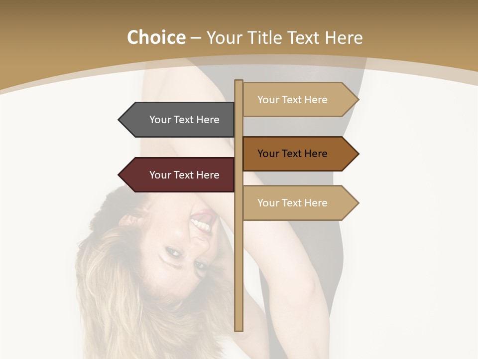 Full Length Bending Woman PowerPoint Template