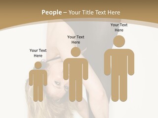Full Length Bending Woman PowerPoint Template