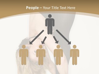 Full Length Bending Woman PowerPoint Template