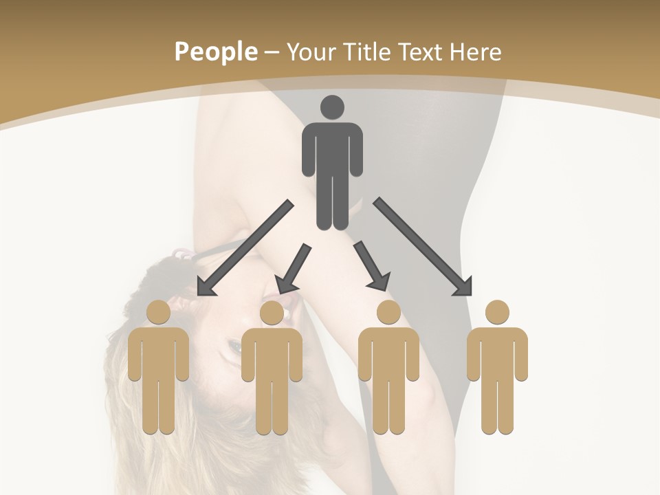 Full Length Bending Woman PowerPoint Template