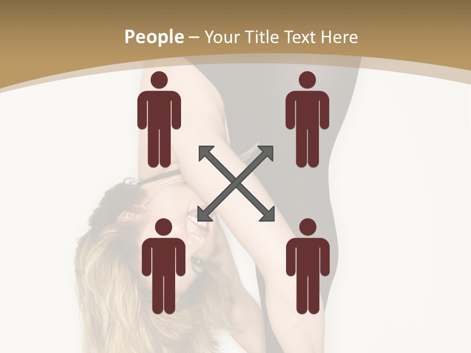 Full Length Bending Woman PowerPoint Template
