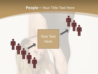 Full Length Bending Woman PowerPoint Template
