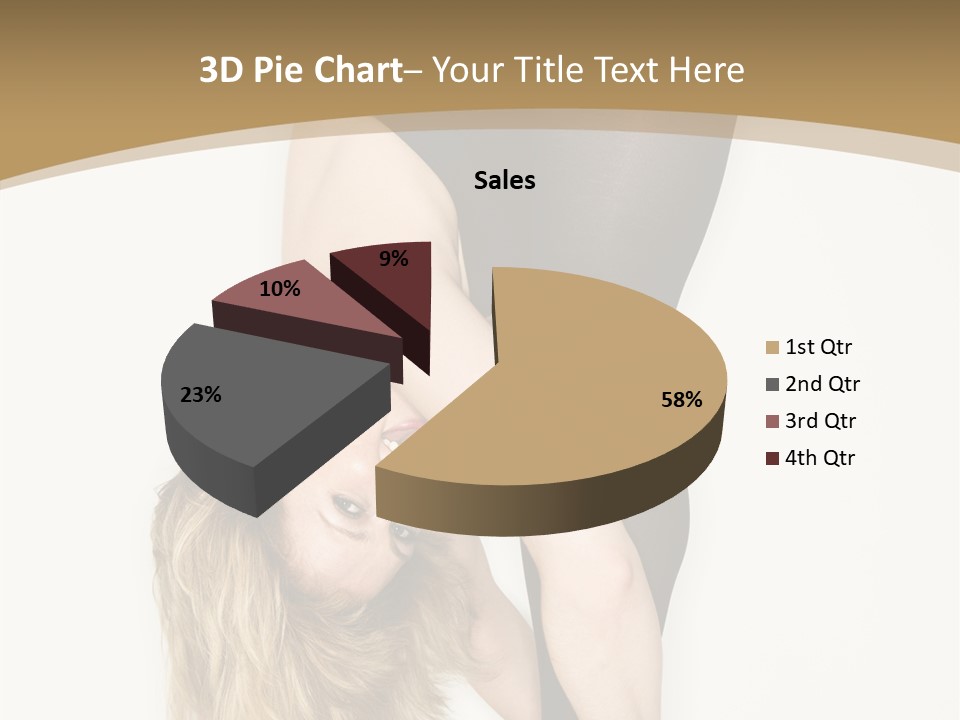 Full Length Bending Woman PowerPoint Template