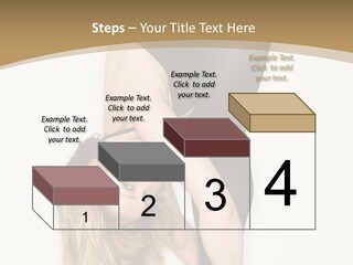 Full Length Bending Woman PowerPoint Template