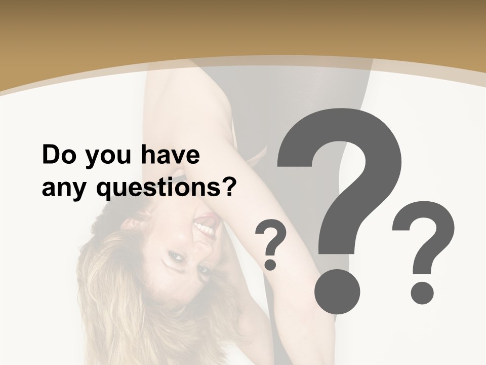 Full Length Bending Woman PowerPoint Template