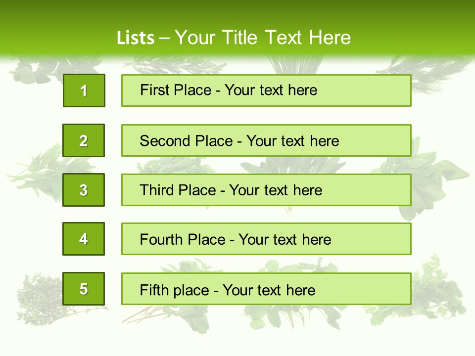 Basil Cilantro Lovage PowerPoint Template