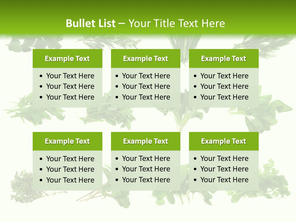 Basil Cilantro Lovage PowerPoint Template