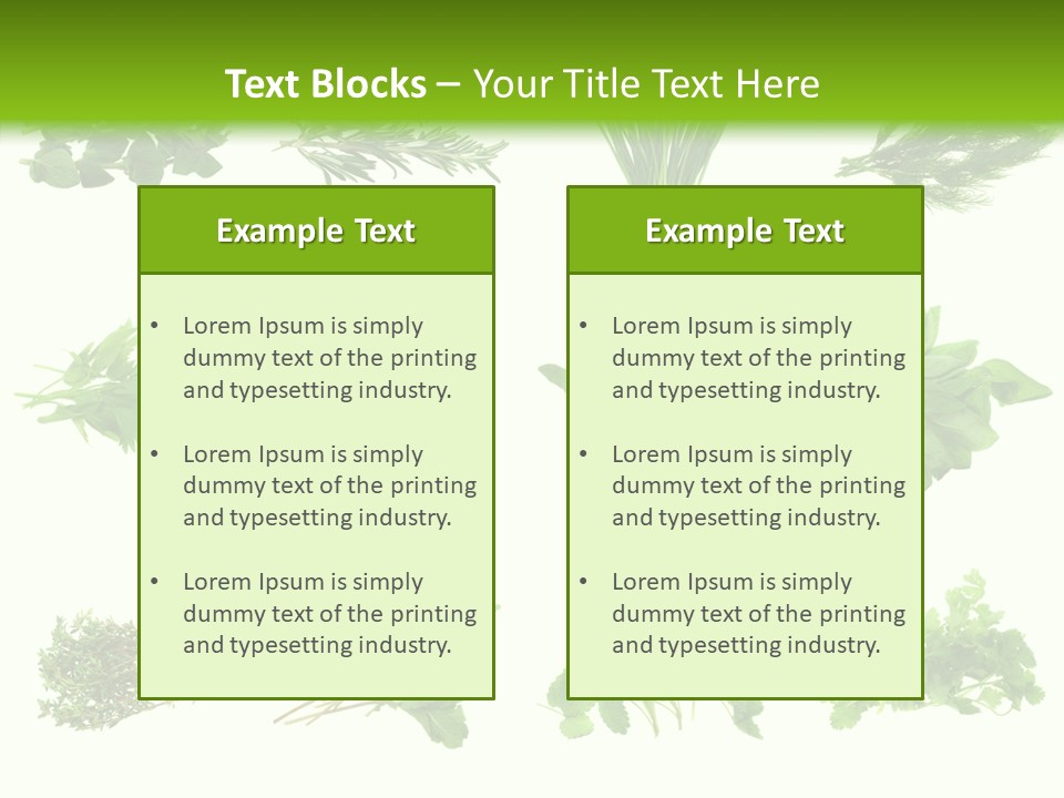 Basil Cilantro Lovage PowerPoint Template
