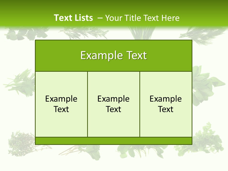 Basil Cilantro Lovage PowerPoint Template