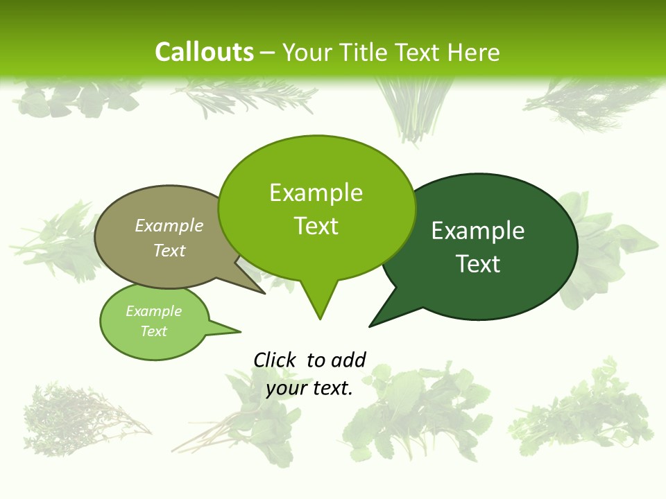 Basil Cilantro Lovage PowerPoint Template