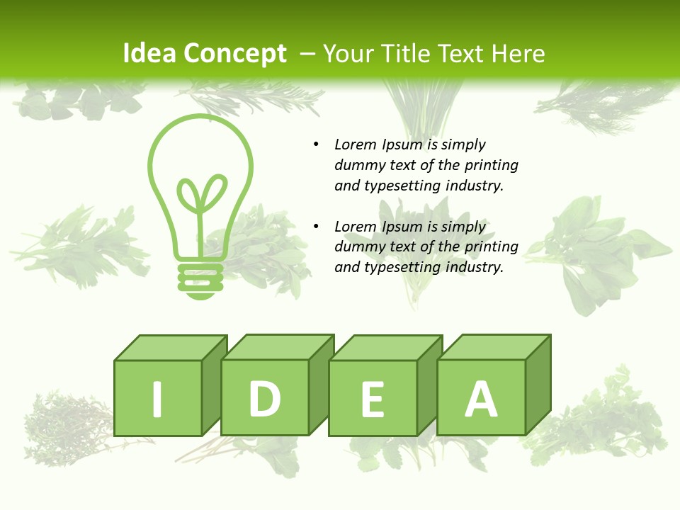 Basil Cilantro Lovage PowerPoint Template