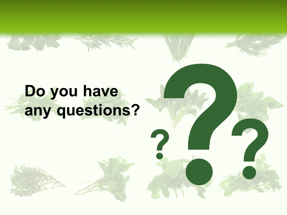 Basil Cilantro Lovage PowerPoint Template