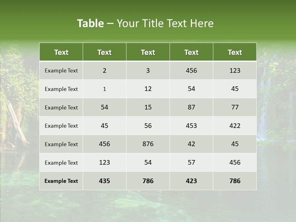 Freshness Scene Tree PowerPoint Template