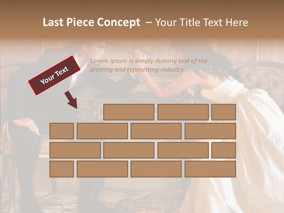 Indoor Arm Girl PowerPoint Template