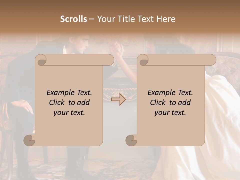 Indoor Arm Girl PowerPoint Template